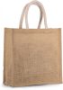Kimood KI0274 JUTE CANVAS TOTE - LARGE U
