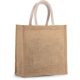 Kimood KI0274 JUTE CANVAS TOTE - LARGE U