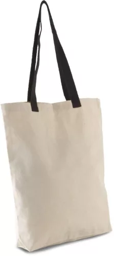 Kimood KI0277 FLAT CANVAS SHOPPER WITH CONTRAST HANDLE U