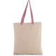 Kimood KI0277 FLAT CANVAS SHOPPER WITH CONTRAST HANDLE U