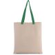 Kimood KI0277 FLAT CANVAS SHOPPER WITH CONTRAST HANDLE U