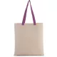 Kimood KI0277 FLAT CANVAS SHOPPER WITH CONTRAST HANDLE U