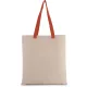 Kimood KI0277 FLAT CANVAS SHOPPER WITH CONTRAST HANDLE U