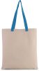 Kimood KI0277 FLAT CANVAS SHOPPER WITH CONTRAST HANDLE U