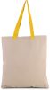 Kimood KI0277 FLAT CANVAS SHOPPER WITH CONTRAST HANDLE U