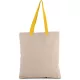 Kimood KI0277 FLAT CANVAS SHOPPER WITH CONTRAST HANDLE U