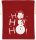 Kimood KI0745 COTTON BAG WITH SNOWMAN DESIGN AND DRAWCORD CLOSURE U