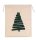 Kimood KI0746 COTTON BAG WITH CHRISTMAS TREE DESIGN AND DRAWCORD CLOSURE U