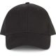 K-UP KP134 Organic pamut uniszex 6 paneles sapka - Black