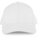 K-UP KP134 Organic pamut uniszex 6 paneles sapka - White