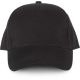 K-UP KP135 Organic pamut uniszex 5 paneles sapka - Black