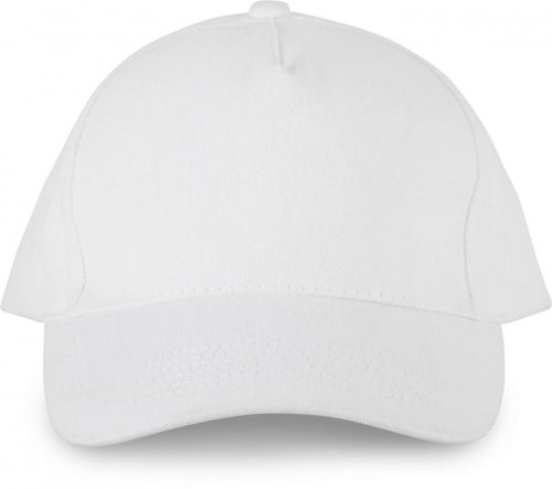K-UP KP135 Organic pamut uniszex 5 paneles sapka - White