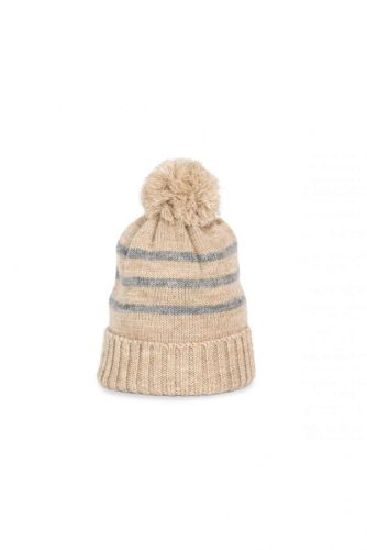 K-UP KP556 KNITTED STRIPED BEANIE IN RECYCLED YARN U