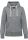 Kariban KV2307 Vintage női pamut cipzáros kapucnis pulóver - Slub Grey Heather