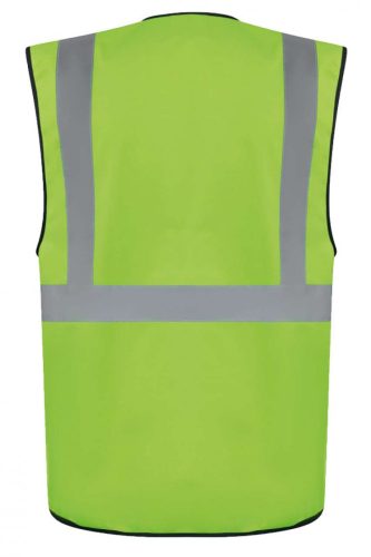 Korntex KXCMF Hamburg láthatósági mellény multifunkcionális zsebekkel - Neon Green