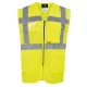 Korntex KXCMF Hamburg láthatósági mellény multifunkcionális zsebekkel - Yellow