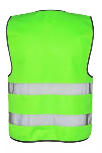 Korntex KXVW Wolfsburg láthatósági mellény fekete szegéllyel - Neon Green