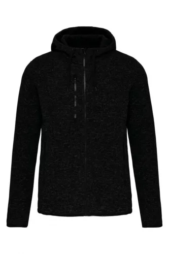 Proact PA365 Heather férfi cipzáros kapucnis pulóver - Dark Grey Melange