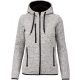 Proact PA366 Heather női cipzáros kapucnis pulóver -  Light Grey Mélange