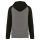 Proact PA369 Two-tone felnőtt kapucnis pulóver - Grey Heather/Black