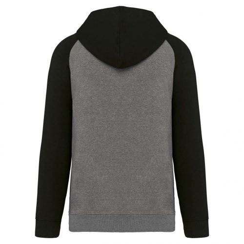 Proact PA369 Two-tone felnőtt kapucnis pulóver - Grey Heather/Black
