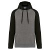 Proact PA369 Two-tone felnőtt kapucnis pulóver - Grey Heather/Black