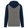 Proact PA369 Two-tone felnőtt kapucnis pulóver - Grey Heather/Sporty Navy