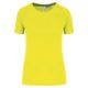 Proact PA4013 újrahasznosított női kereknyakú sportos póló - Fluorescent Yellow