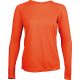 Proact PA444 női sportos hosszú ujjú póló - Fluorescent Orange