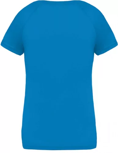 Proact PA477 női v-nyakú rövid ujjú sport póló - Aqua Blue