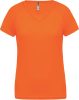 Proact PA477 női v-nyakú rövid ujjú sport póló - Fluorescent Orange