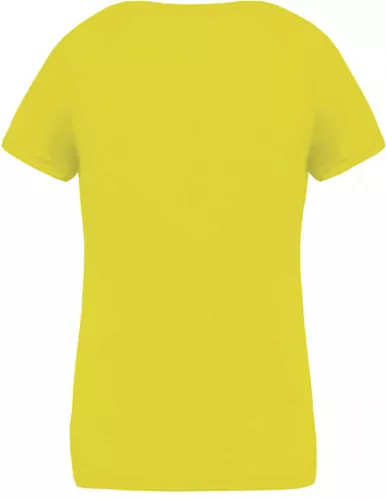 Proact PA477 női v-nyakú rövid ujjú sport póló - Fluorescent Yellow