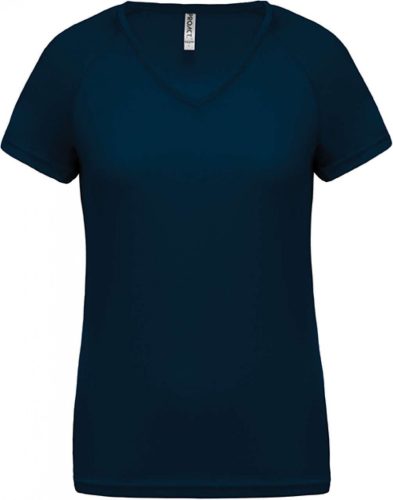 Proact PA477 női v-nyakú rövid ujjú sport póló - Sporty Navy