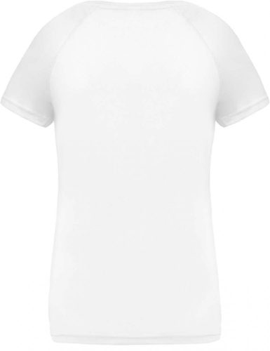 Proact PA477 női v-nyakú rövid ujjú sport póló - White