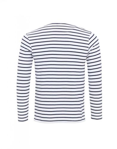 Premier PR218 férfi felhajtott ujjú póló - White/Navy