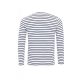 Premier PR218 férfi felhajtott ujjú póló - White/Navy