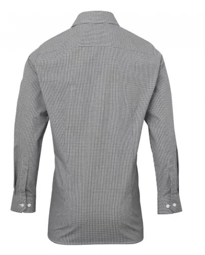Premier PR220 MEN'S LONG SLEEVE GINGHAM COTTON MICROCHECK SHIRT XL