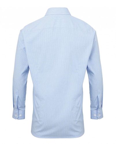 Premier PR220 MEN'S LONG SLEEVE GINGHAM COTTON MICROCHECK SHIRT L