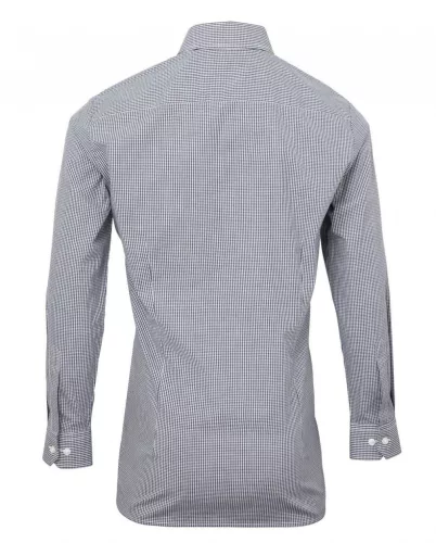 Premier PR220 MEN'S LONG SLEEVE GINGHAM COTTON MICROCHECK SHIRT M
