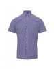 Premier PR221 MEN'S SHORT SLEEVE GINGHAM COTTON MICROCHECK SHIRT XS