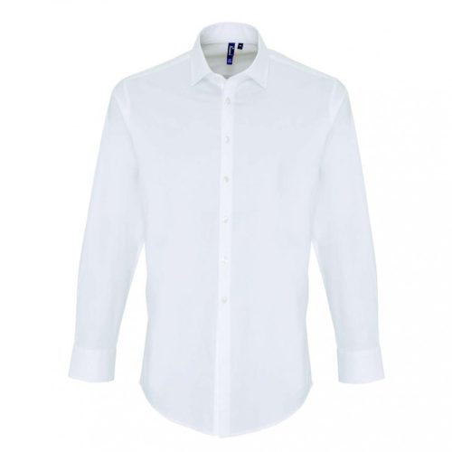 Premier PR244 MEN'S STRETCH-FIT COTTON POPLIN LONG SLEEVE SHIRT XS