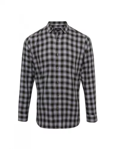 Premier PR250 'MULLIGAN' CHECK - MEN'S LONG SLEEVE COTTON SHIRT XL