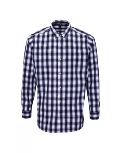 Premier PR250 'MULLIGAN' CHECK - MEN'S LONG SLEEVE COTTON SHIRT S