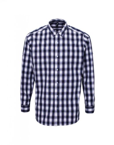 Premier PR250 'MULLIGAN' CHECK - MEN'S LONG SLEEVE COTTON SHIRT XL