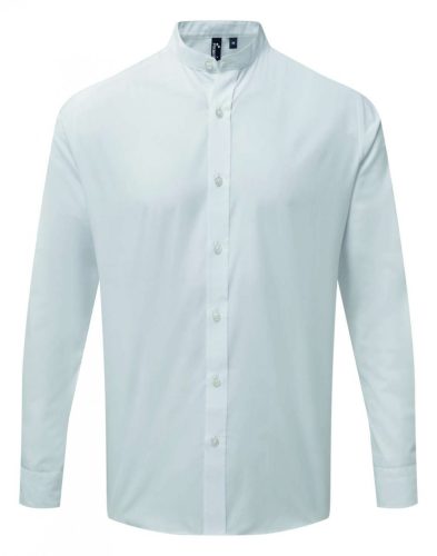 Premier PR258 BANDED COLLAR 'GRANDAD' LONG SLEEVE SHIRT XS