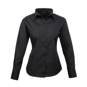 Premier PR300 WOMEN'S LONG SLEEVE POPLIN BLOUSE L