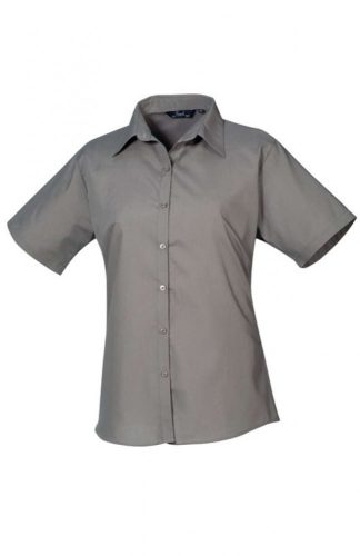 Premier PR302 WOMEN'S SHORT SLEEVE POPLIN BLOUSE 7XL