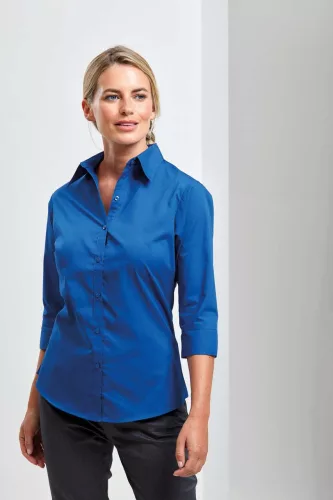 Premier PR305 WOMEN'S POPLIN 3/4 SLEEVE BLOUSE 5XL