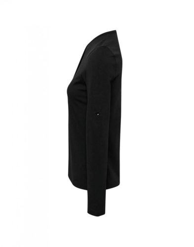 Premier PR318 női felhajtott ujjú póló - Black