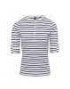 Premier PR318 női felhajtott ujjú póló - White/Navy